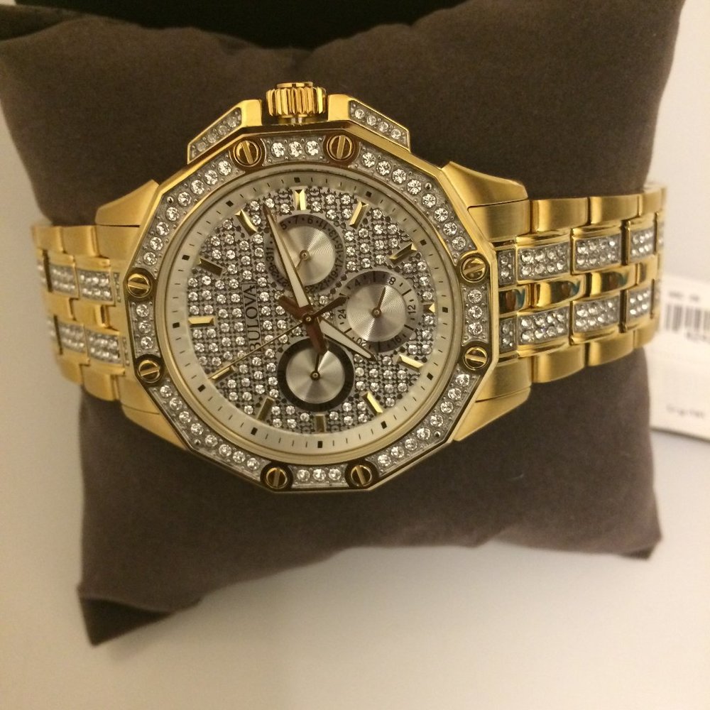 Crystal Bulova men's watch
